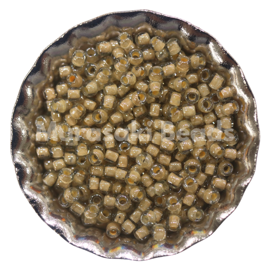 Murasaki Glass Seed Beads Size 15 - 329 Light Grey Peach Luster