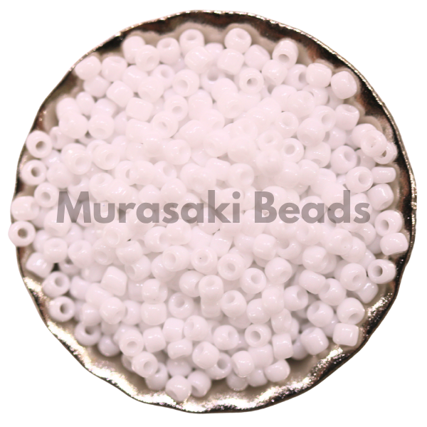 Murasaki Glass Seed Beads Size 15 - 402 White