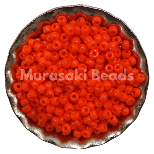 Murasaki Glass Seed Beads Size 15 - 407 Red Orange
