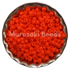 Murasaki Glass Seed Beads Size 15 - 407 Red Orange