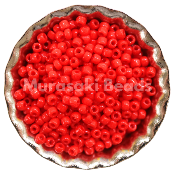 Murasaki Glass Seed Beads Size 15 - 408 Red