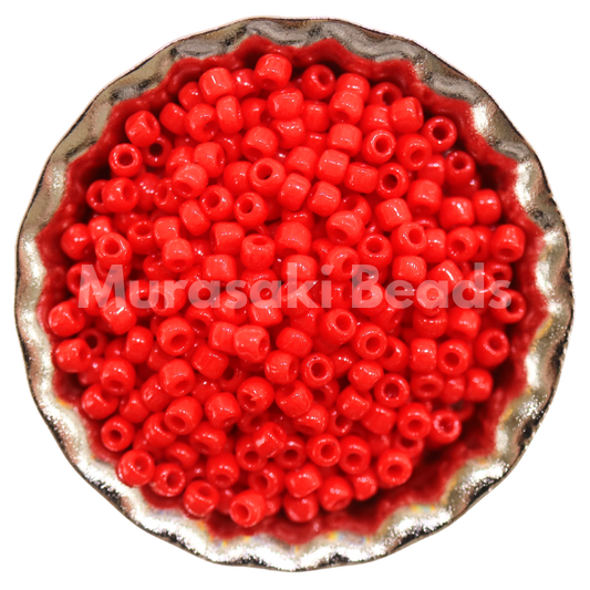 Murasaki Glass Seed Beads Size 15 - 408 Red