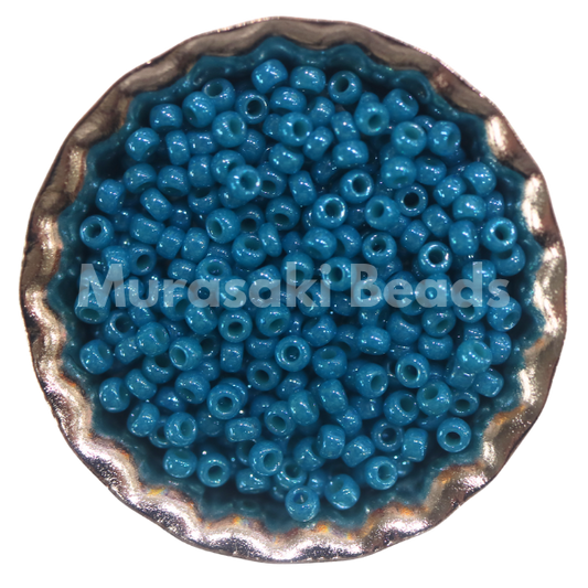 Murasaki Glass Seed Beads Size 15 - 443 Teal Blue Luster
