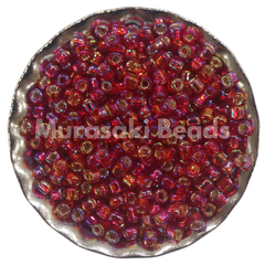 Murasaki Glass Seed Beads Size 15 - 638 Light Ruby Iridescent