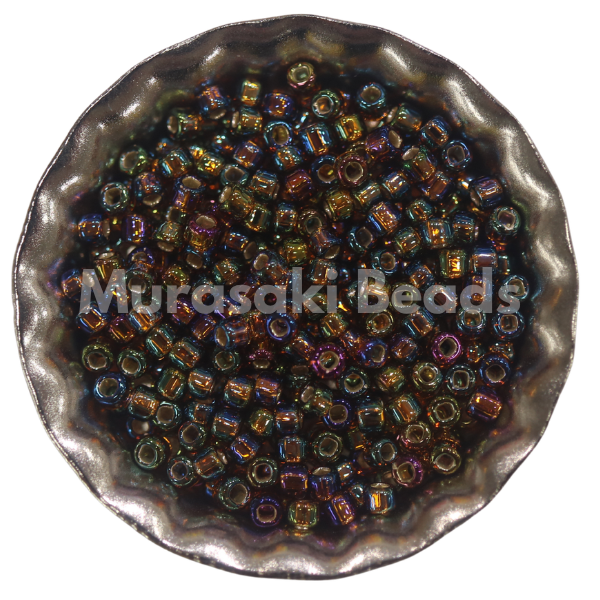 Murasaki Glass Seed Beads Size 15 - 648 Smoke Topaz Iridescent