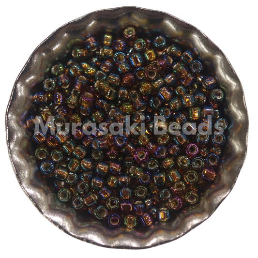 Murasaki Glass Seed Beads Size 15 - 648 Smoke Topaz Iridescent