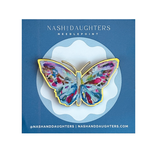 Nash and Daughters Needlepoint Butterfly Needle Minder