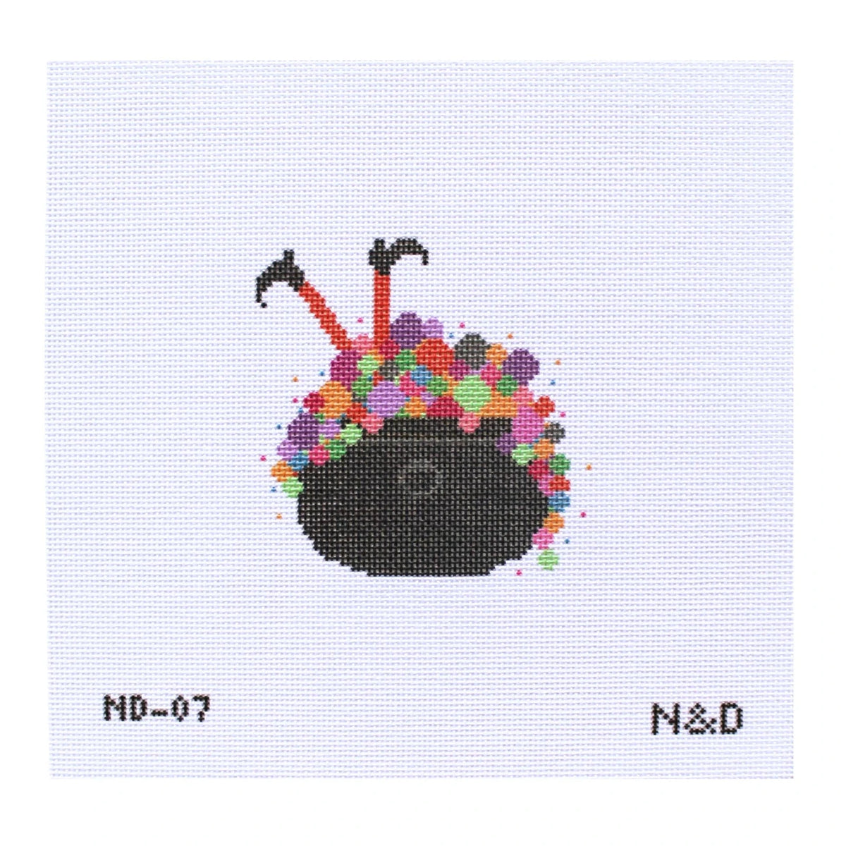 Nash and Daughters Needlepoint Colorful Bubble Cauldron Needlepoint Canvas