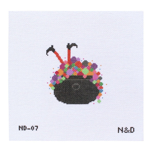 Nash and Daughters Needlepoint Colorful Bubble Cauldron Needlepoint Canvas