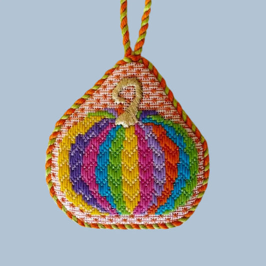 Nash and Daughters Needlepoint Colorful Pumpkin Needlepoint Canvas