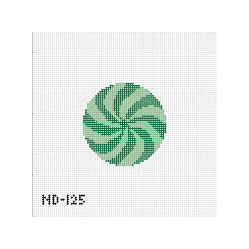 Nash and Daughters Needlepoint Green Peppermint Needlepoint Canvas