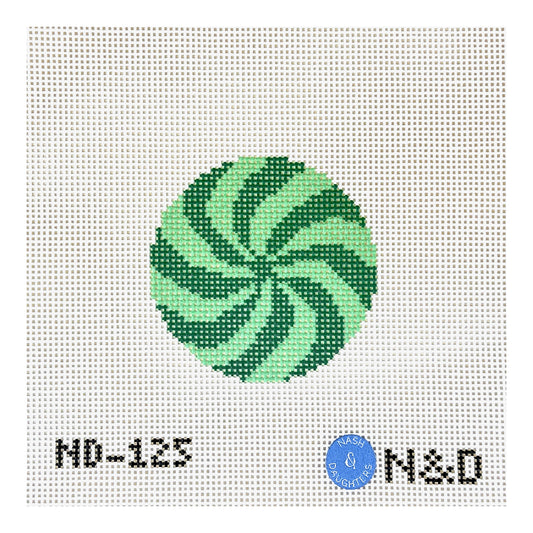 Nash and Daughters Needlepoint Green Peppermint Needlepoint Canvas