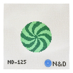Nash and Daughters Needlepoint Green Peppermint Needlepoint Canvas