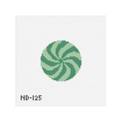 Nash and Daughters Needlepoint Green Peppermint Needlepoint Canvas