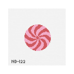 Nash and Daughters Needlepoint Pink and Red Peppermint Needlepoint Canvas