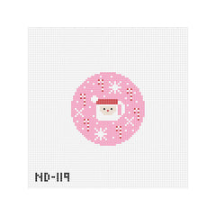 Nash and Daughters Needlepoint Pink Santa Mug Needlepoint Canvas