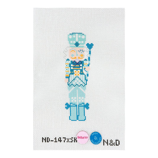 Nash And Daughters Needlepoint Sara Kay Small Nutcracker Needlepoint Canvas - Blue