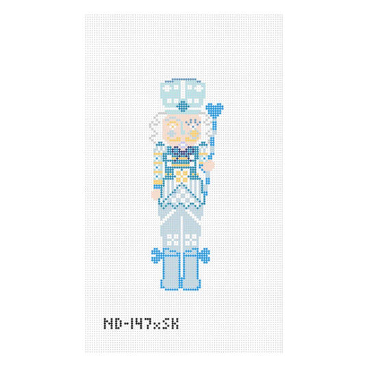 Nash And Daughters Needlepoint Sara Kay Small Nutcracker Needlepoint Canvas - Blue