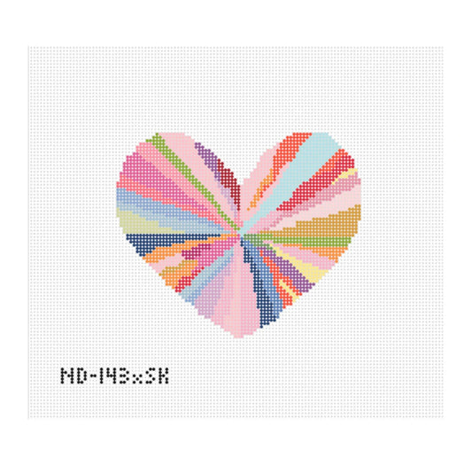 Nash And Daughters Needlepoint Sara Kay Tie Dye Heart Needlepoint Canvas