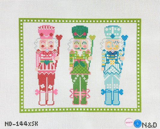 Nash and Daughters Sara Kay Needlepoint Three Nutcrackers Needlepoint Canvas