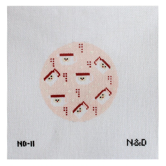 Nash And Daughters Needlepoint Santa Mugs Needlepoint Canvas - Pink