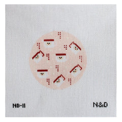 Nash And Daughters Needlepoint Santa Mugs Needlepoint Canvas - Pink