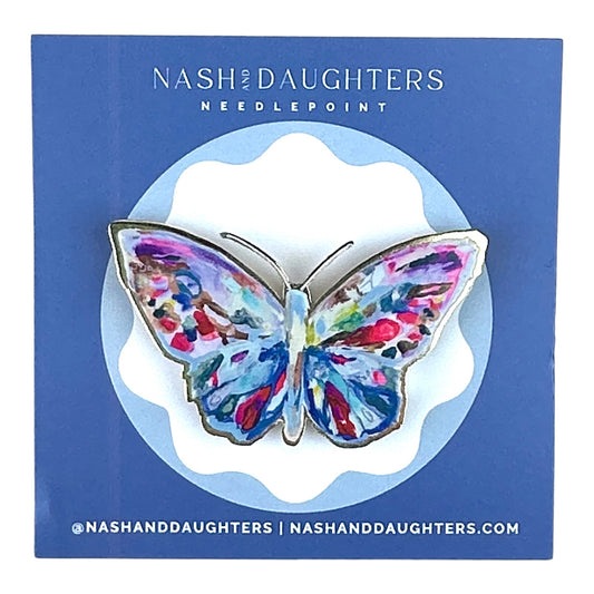 Nash and Daughters Needlepoint Butterfly Needle Minder