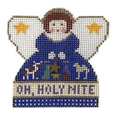 Painted Pony Designs Debbie Woodard Nativity (dark royal blue) Mini Needlepoint Canvas