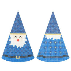 Needlepoint To Go Navy Blue Santa Cone Needlepoint Canvas