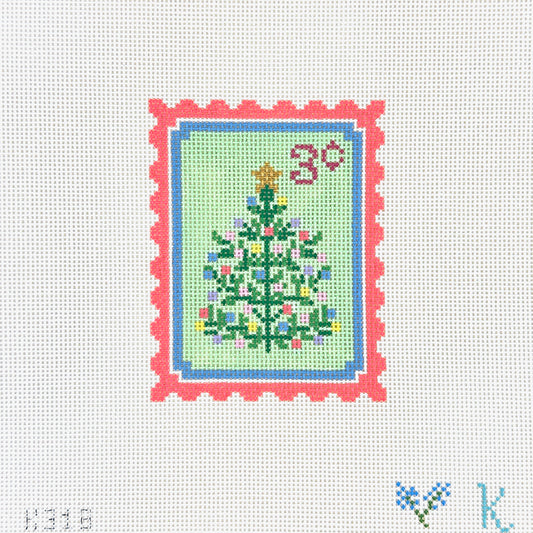 The Collection Designs Kay Irby Holiday Stamps Needlepoint Canvas - Tree