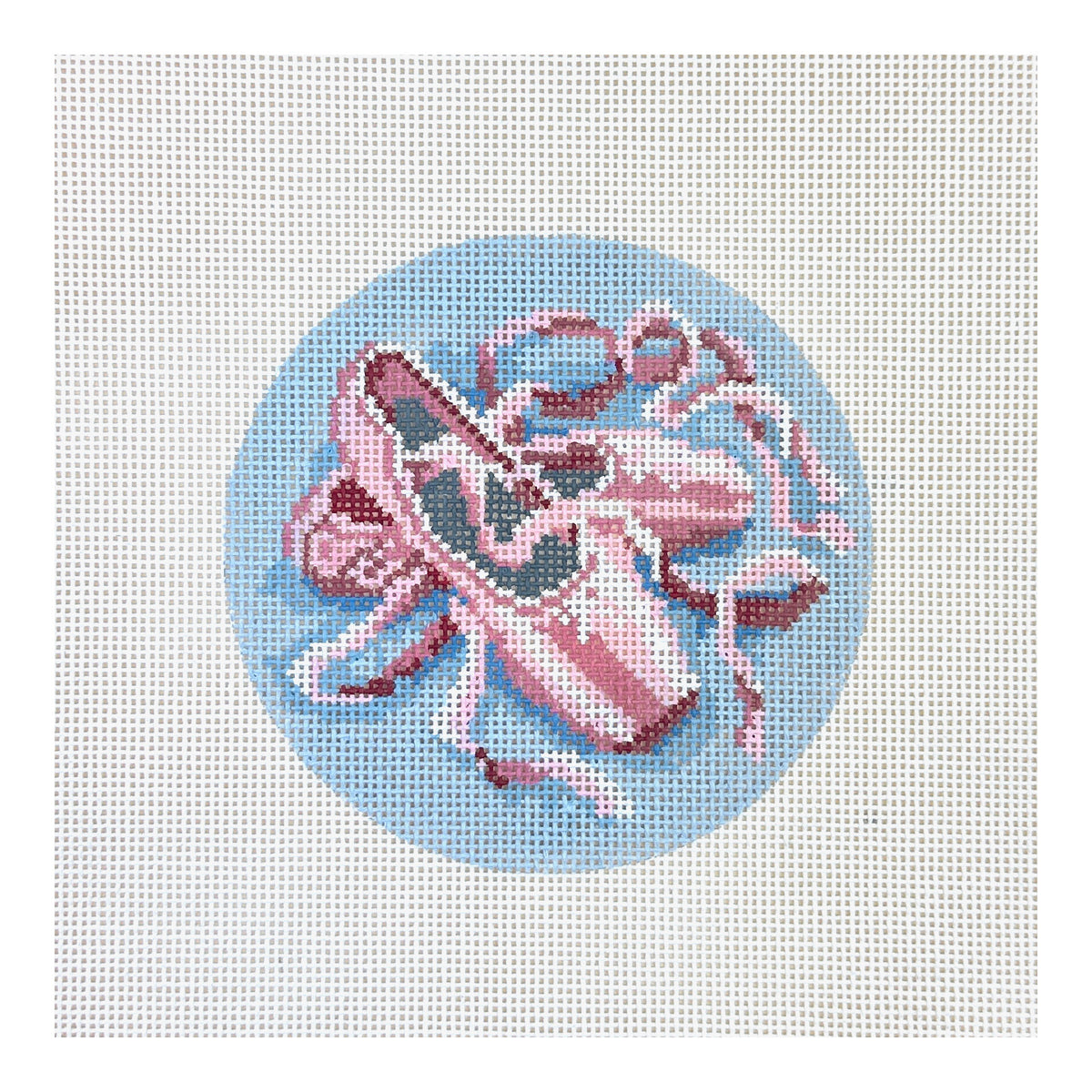 Needle Crossings Ballerina Slippers Needlepoint Canvas