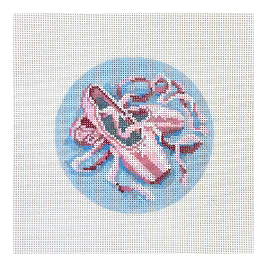 Needle Crossings Ballerina Slippers Needlepoint Canvas
