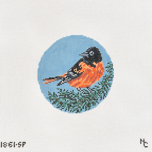 Needle Crossings Baltimore Oriole Needlepoint Canvas