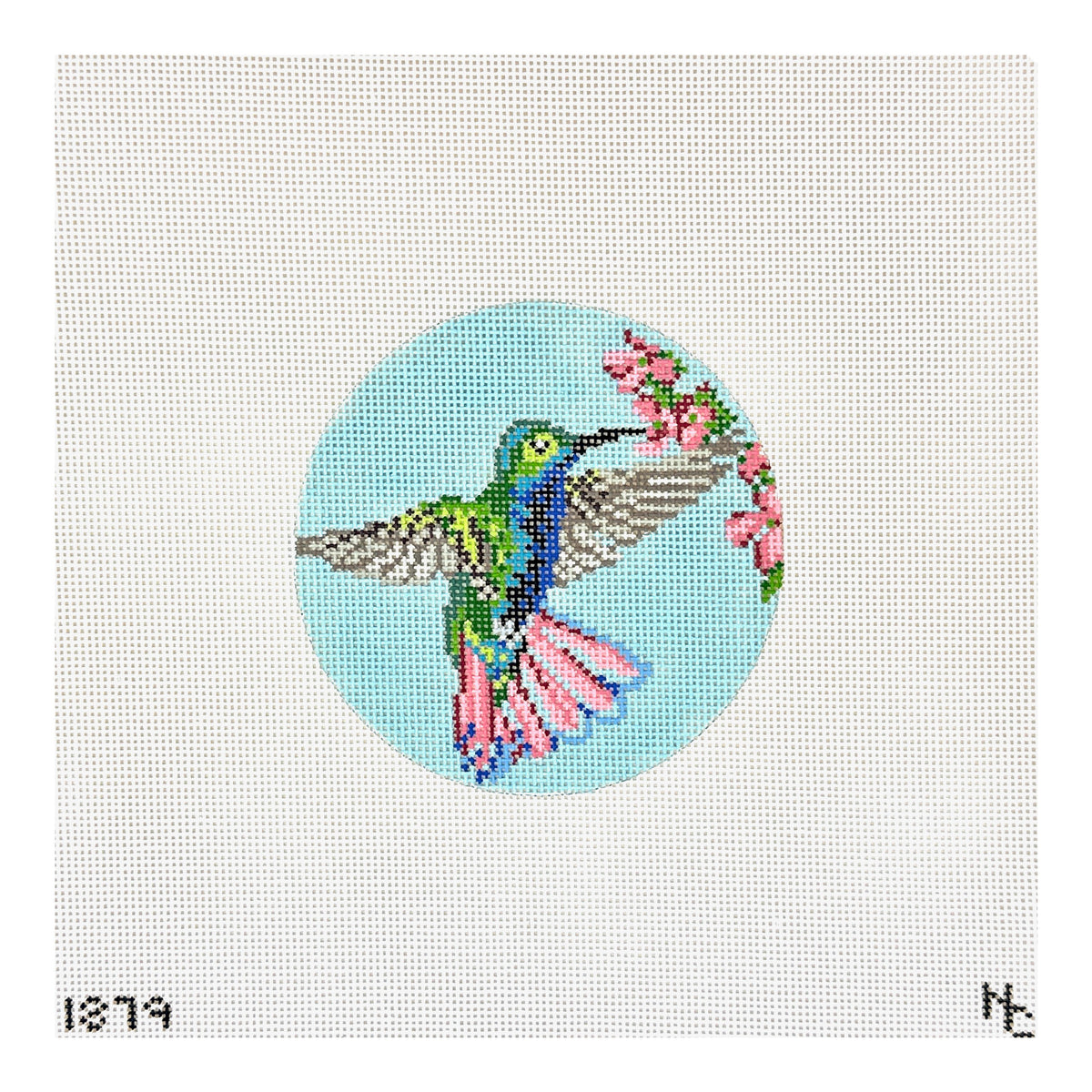 Needle Crossings Black Throated Mango Hummingbird Needlepoint Canvas