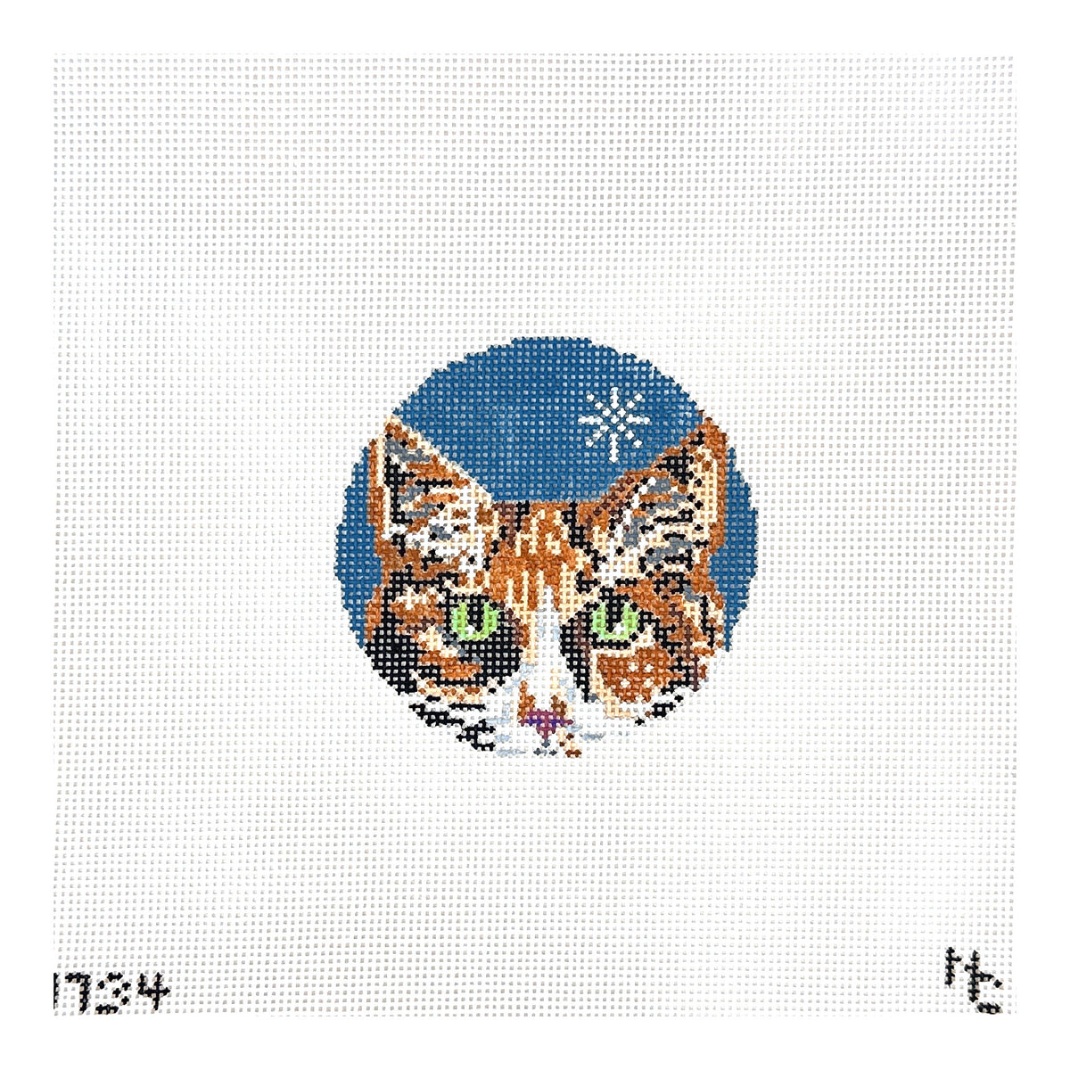 Needle Crossings Calico Cat Ornament Needlepoint Canvas