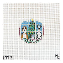 Needle Crossings Christmas Pets Ornament Needlepoint Canvas - 13m
