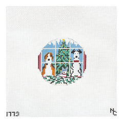 Needle Crossings Christmas Pets Ornament Needlepoint Canvas - 18m