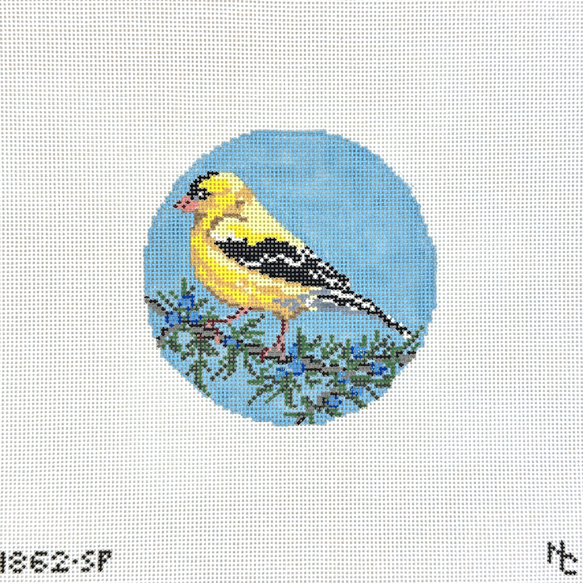 Needle Crossings Goldfinch Needlepoint Canvas