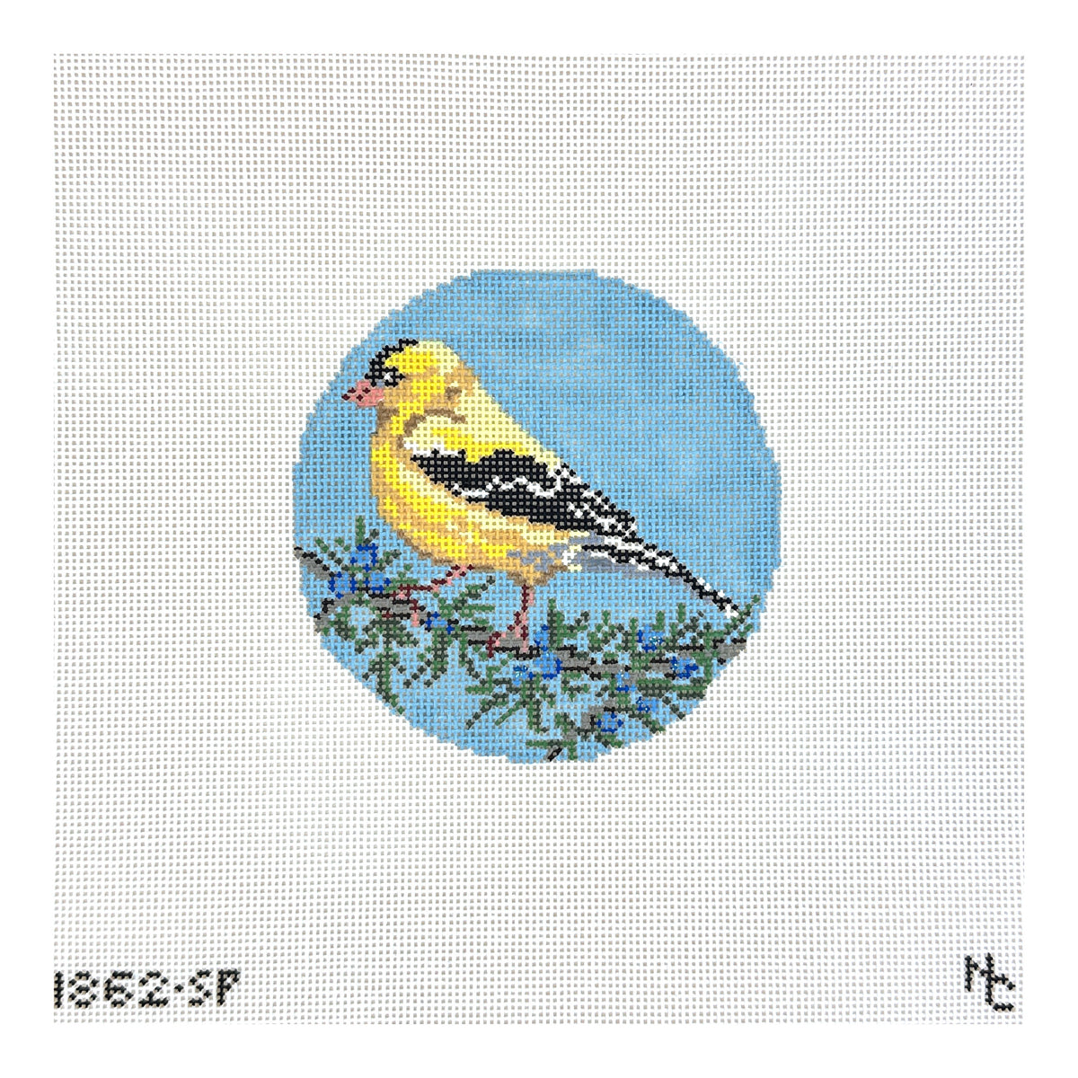 Needle Crossings Goldfinch Needlepoint Canvas