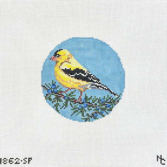 Needle Crossings Goldfinch Needlepoint Canvas