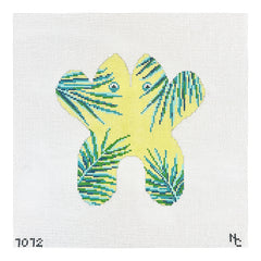 Needle Crossings Palms Small Frog Needlepoint Canvas