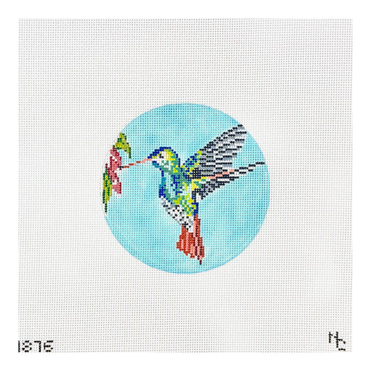 Needle Crossings Rufous Tailed Hummingbird Ornament Needlepoint Canvas