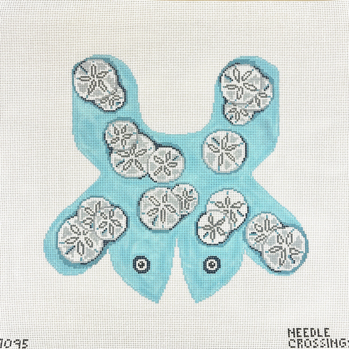 Needle Crossings Sand Dollar Frog Needlepoint Canvas