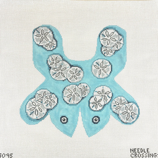 Needle Crossings Sand Dollar Frog Needlepoint Canvas