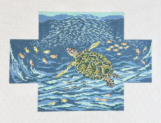 Needle Crossings Sea Turtle Brick Cover Needlepoint Canvas