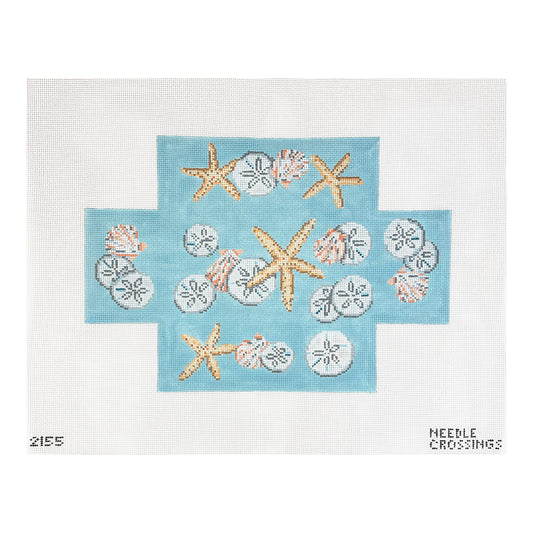 Needle Crossings Starfish Shells and Sand Dollar Brick Needlepoint Canvas