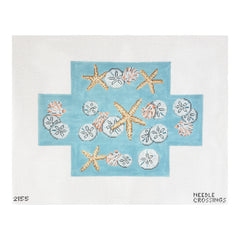 Needle Crossings Starfish Shells and Sand Dollar Brick Needlepoint Canvas