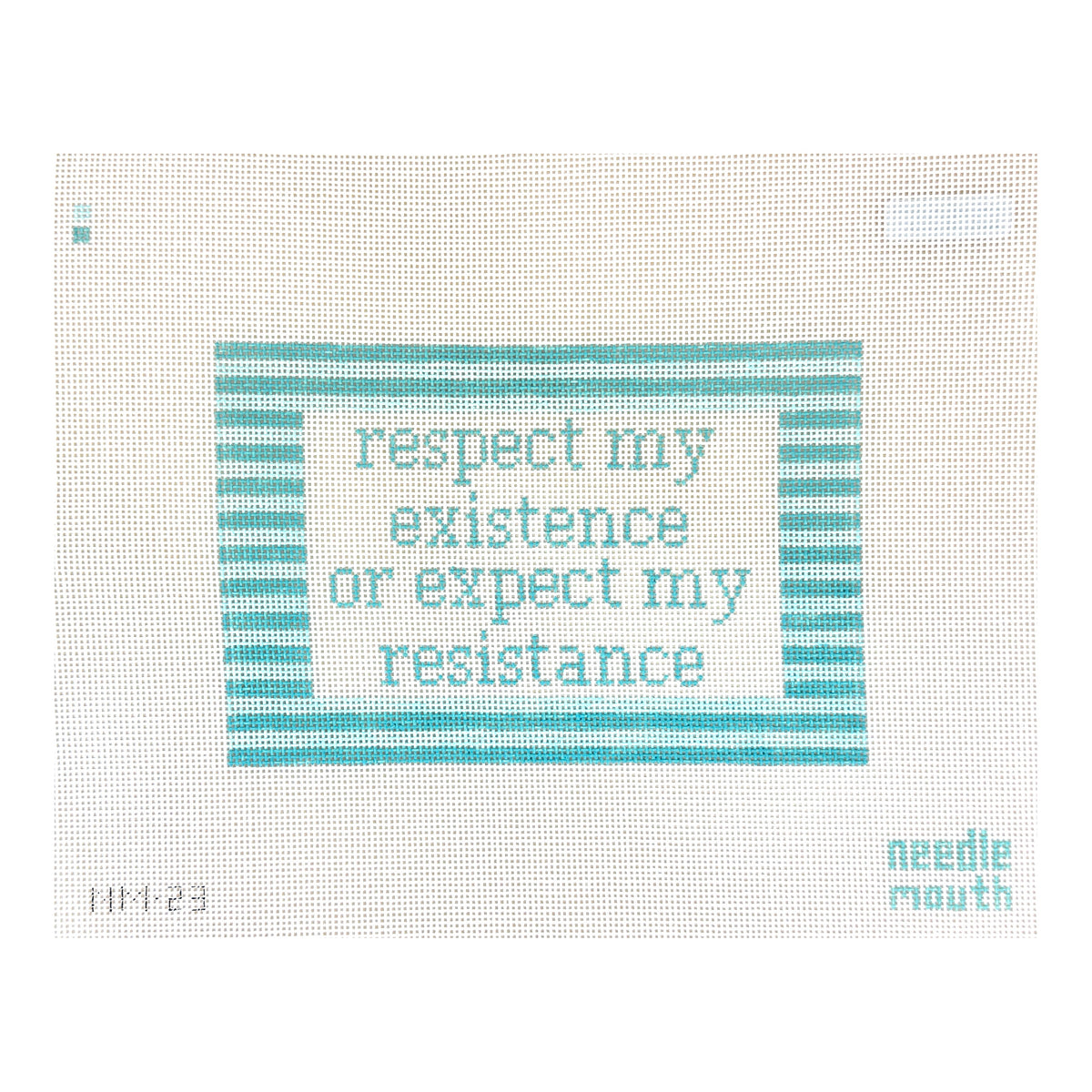 Needlemouth Studio Respect My Existence Needlepoint Canvas - Blue