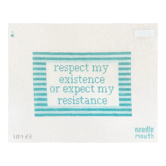 Needlemouth Studio Respect My Existence Needlepoint Canvas - Blue