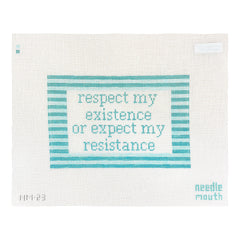 Needlemouth Studio Respect My Existence Needlepoint Canvas - Blue